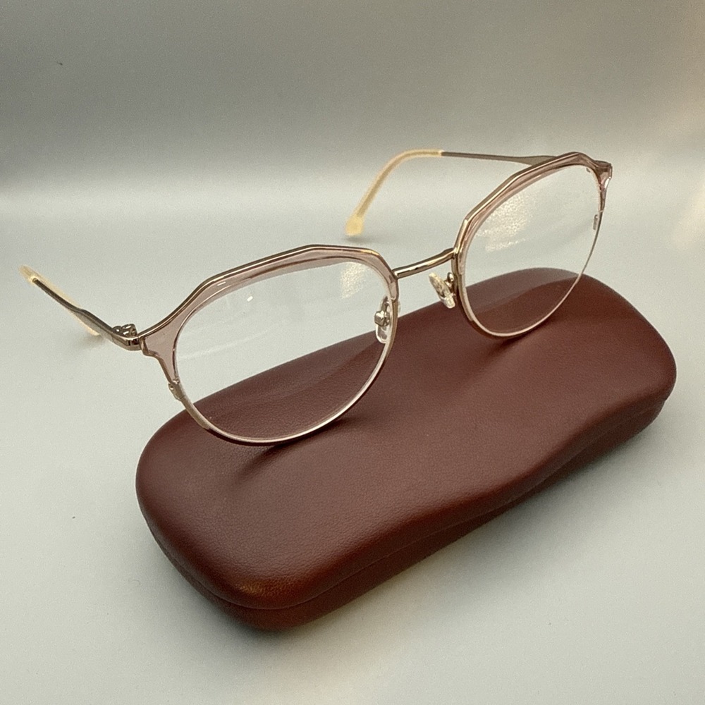 High Street Eyeglasses Frames CASS BLUSH Pink Gold Round Full Rim 51-19-145 HOT
